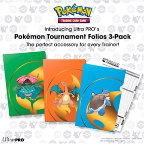 Pokémon Tournament Folios 3-Pack - Charizard Blastoise Venusaur - A4 Pokemon Plastlommer4